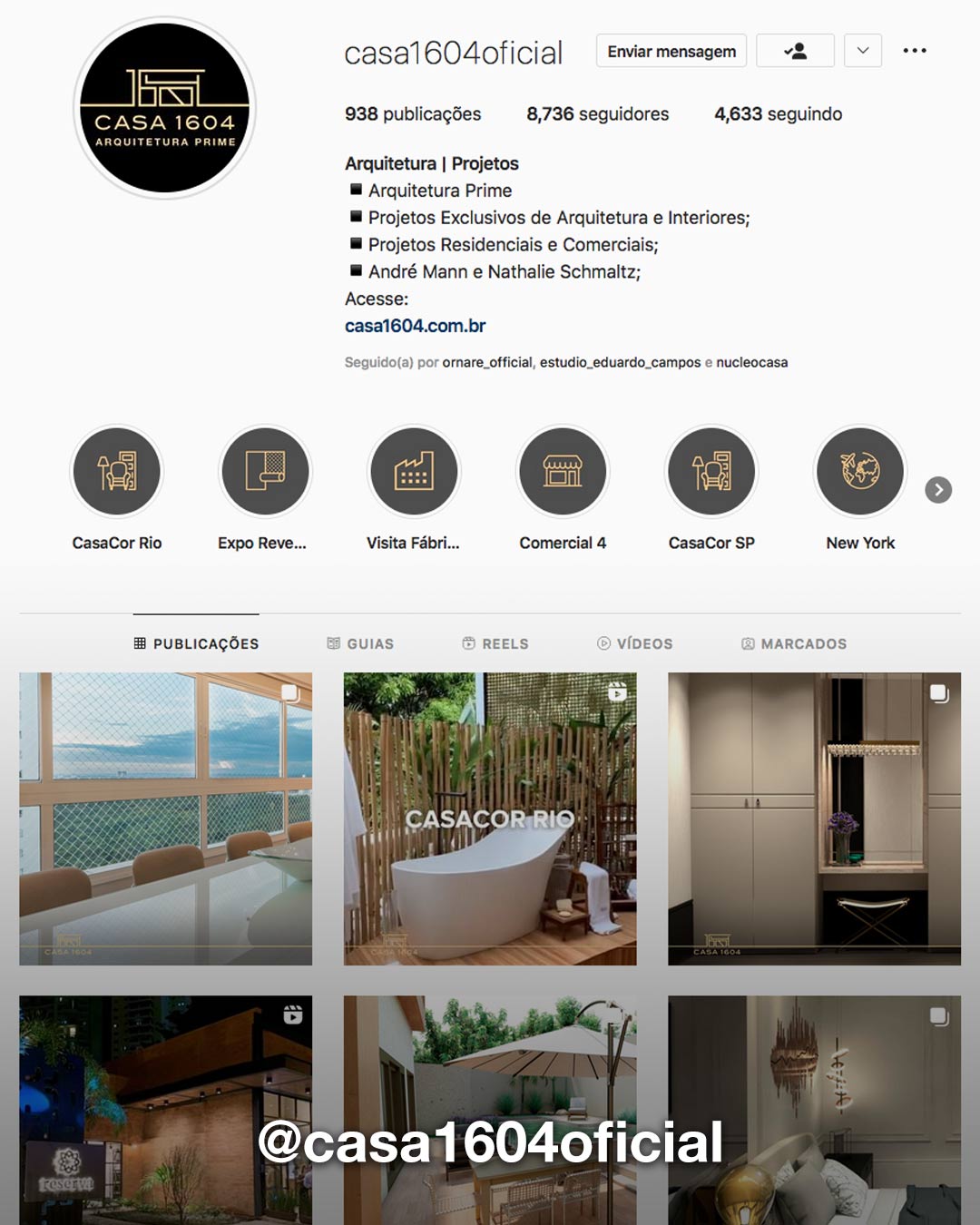 Gestão de Instagram Escritório de Arquitetura de Cuiabá CASA 1604 Arquitetura Prime| KINGMAKER
