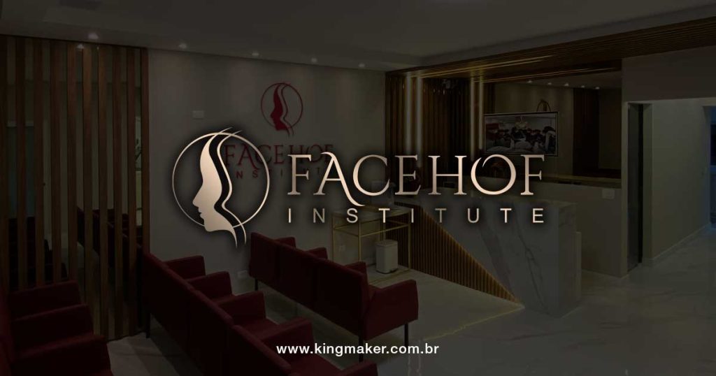 Redesign de Marca para Clínica de Estética Facial e Harmonização FACEHOF Institute - Criação de Logotipo e Identidade Visual Premium | Kingmaker Design & Branding