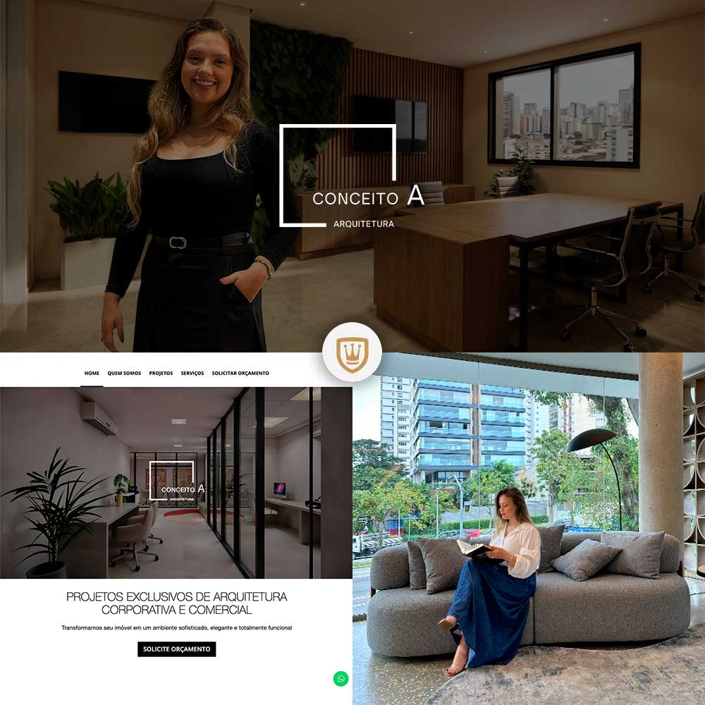 Gestão de Posicionamento Digital para Escritório de Arquitetura Corporativa Conceito A Arquitetura - Kingmaker Branding